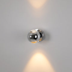 Aplique de pared LED con óptica "BOO" 9W - Cromo - Up & down - 2700K