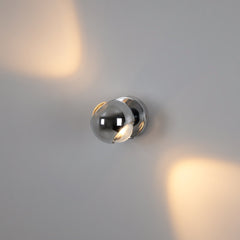 Aplique de pared LED con óptica "BOO" 9W - Cromo - Up & down - 2700K