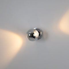 Aplique de pared LED con óptica "BOO" 9W - Cromo - Up & down - 2700K