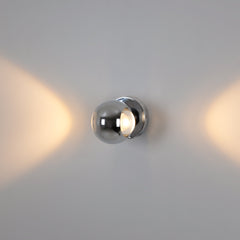 Aplique de pared LED con óptica "BOO" 9W - Cromo - Up & down - 2700K