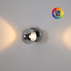 Aplique de pared LED con óptica "BOO" 9W - Cromo - Up & down - 2700K