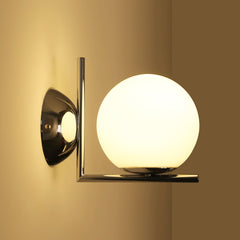 Aplique de pared bola cristal "ATOM" - E27 - Ø 15cm