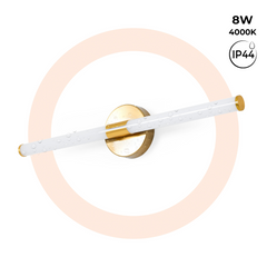 Aplique LED tubular para baño - 8W - 720lm - IP44 - 60cm