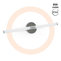 Aplique LED tubular para baño - 8W - 720lm - IP44 - 60cm