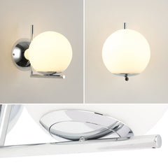 Aplique de pared bola cristal "ATOM" - E27 - Ø 15cm