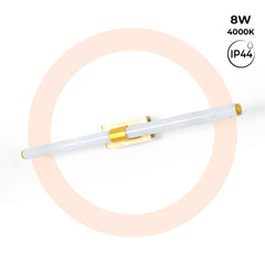 Aplique LED tubular para baño - 8W - IP44 - 60cm