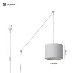 Lámpara colgante decorativa "KIM" - Con cable y enchufe - E27