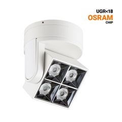 Aplique techo LED cuadrado orientable 8W - CCT - UGR18 - Chip OSRAM - Driver KGP