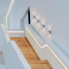Aplique de pared LED con óptica "BOO" 9W - Cromo - Up & down - 2700K