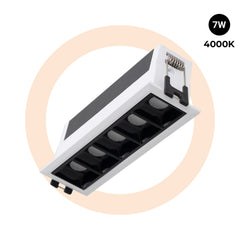 Foco lineal LED empotrable 7W - UGR18 - CRI90 - Driver LIFUD