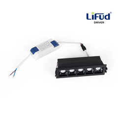 Foco lineal LED empotrable 7W - UGR18 - CRI90 - Driver LIFUD