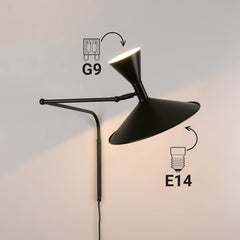Lámpara de pared de diseño "NIM" - E14 + G9