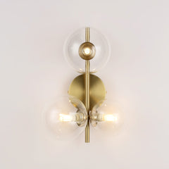 Aplique de pared con esferas de cristal "CATY" - 3 x G9