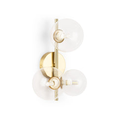 Aplique de pared con esferas de cristal "CATY" - 3 x G9