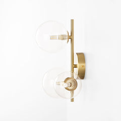 Aplique de pared con esferas de cristal "CATY" - 3 x G9
