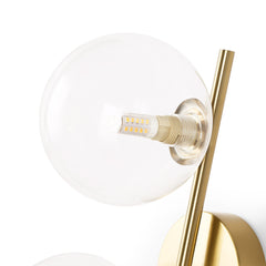 Aplique de pared con esferas de cristal "CATY" - 3 x G9