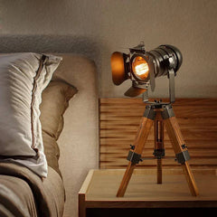 Lámpara de mesa vintage con trípode "Cinema Mini"