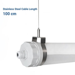 Luminaria estanca tubular para uso industrial - 120cm - 30W - IP65 - IK10