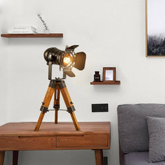 Lámpara de mesa vintage con trípode "Cinema Mini"