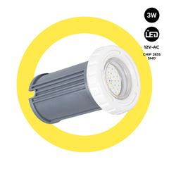 Foco LED sumergible para piscina - 12V AC - 3W - IP68 - Ø94mm