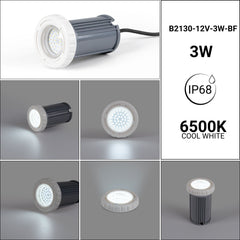 Foco LED sumergible para piscina - 12V AC - 3W - IP68 - Ø94mm