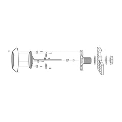 Foco LED sumergible para piscina de fibra - 12V AC - 24W - IP68 - Ø295mm