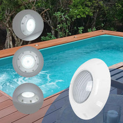 Foco LED sumergible para piscina de fibra - 12V AC - 24W - IP68 - Ø295mm