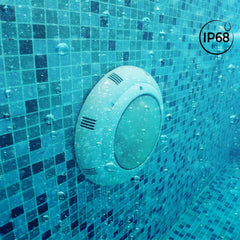 Foco LED sumergible para piscina de fibra - 12V AC - 24W - IP68 - Ø295mm