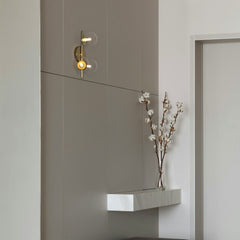 Aplique de pared con esferas de cristal "CATY" - 3 x G9