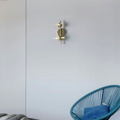 Aplique de pared con esferas de cristal "CATY" - 3 x G9