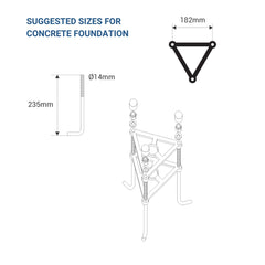 Poste de luz exterior doble Farola "TOBIA" Fumagalli - CCT - 2 x 30W - 8 opciones - E27