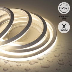 Neón LED flexible 3D 24V DC - 16x16mm - 5 metros - Kit completo - 12W/m - IP67 - Curvatura vertical y horizontal