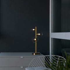 Lámpara de mesa con esferas de cristal "COMI" - 3 x G9
