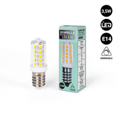 Bombilla LED E14 tubular 220-240V AC - 3,5W - Tamaño pequeño