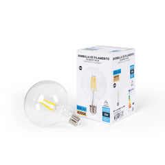 Bombilla LED globo filamento - E27 G125 - 8W - Regulable