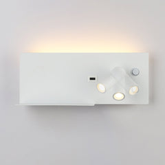 Aplique de pared para lectura con puerto USB "Kerta" - Iluminación doble - 3W+7W