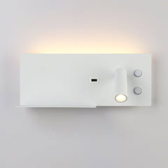 Aplique de pared para lectura con puerto USB "Kerta" - Iluminación doble - 3W+7W