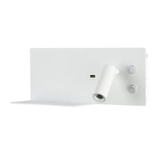 Aplique de pared para lectura con puerto USB "Kerta" - Iluminación doble - 3W+7W