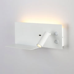 Aplique de pared para lectura con puerto USB "Kerta" - Iluminación doble - 3W+7W