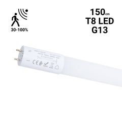 Tubo LED T8 con sensor de movimiento microondas 30-100% - 22W - 150 cm - 6000K