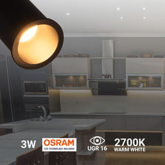 Downlight LED Mini 3W - Chip OSRAM - Bajo UGR - Ø 22mm