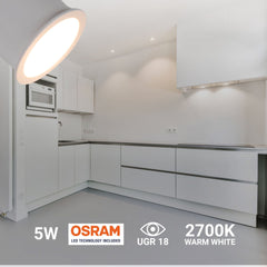 Downlight LED Mini 5W - Chip OSRAM - Bajo UGR - Ø 34mm