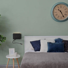 Aplique de pared para lectura "SLANGE 2" - 3W + 6W - Puerto USB + USB-C