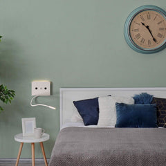 Aplique de pared para lectura "SLANGE 2" - 3W + 6W - Puerto USB + USB-C