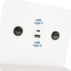 Aplique de pared para lectura "SLANGE 2" - 3W + 6W - Puerto USB + USB-C