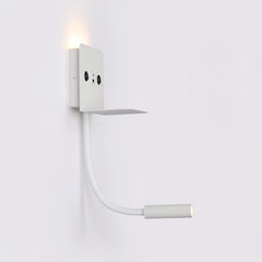 Aplique de pared para lectura "SLANGE 2" - 3W + 6W - Puerto USB + USB-C