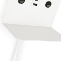 Aplique de pared para lectura "SLANGE 2" - 3W + 6W - Puerto USB + USB-C