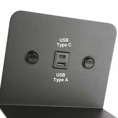 Aplique de pared para lectura "SLANGE 2" - 3W + 6W - Puerto USB + USB-C