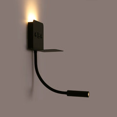 Aplique de pared para lectura "SLANGE 2" - 3W + 6W - Puerto USB + USB-C