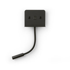 Aplique de pared para lectura "SLANGE 2" - 3W + 6W - Puerto USB + USB-C